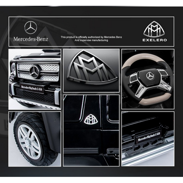 Продукт Акумулаторен джип Mercedes G650 Maybach 4X4, 12V , с меки гуми и кожена седалка - 0 - BG Hlapeta